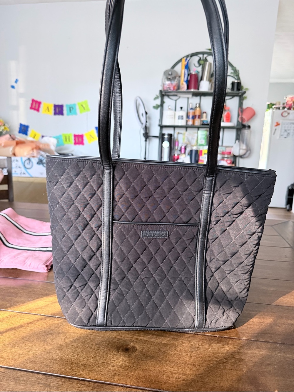 Vera Bradley Black Quilted Tote